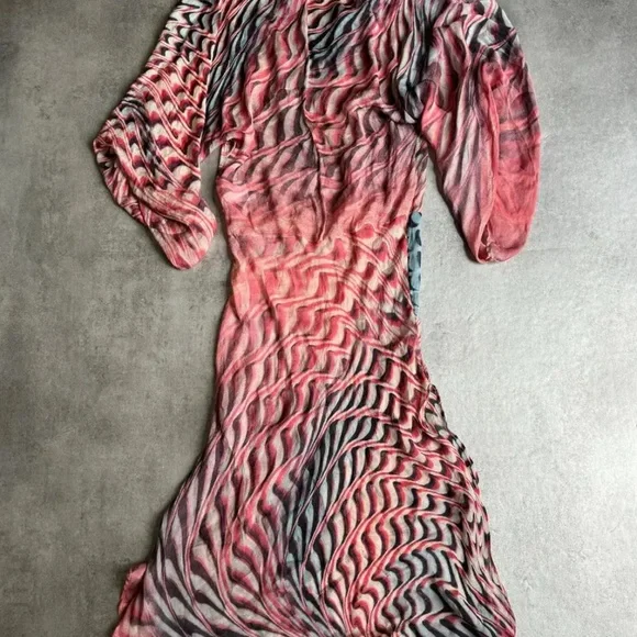 S2001 Roberto Cavalli Psychadelic Silk Dress - Picture 7 of 9